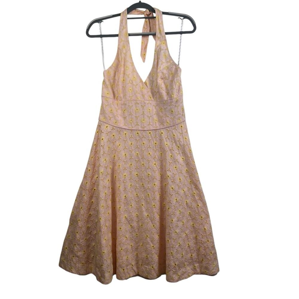 Lilly Pulitzer Asymmetrical Dress in Pink with Yellow Details